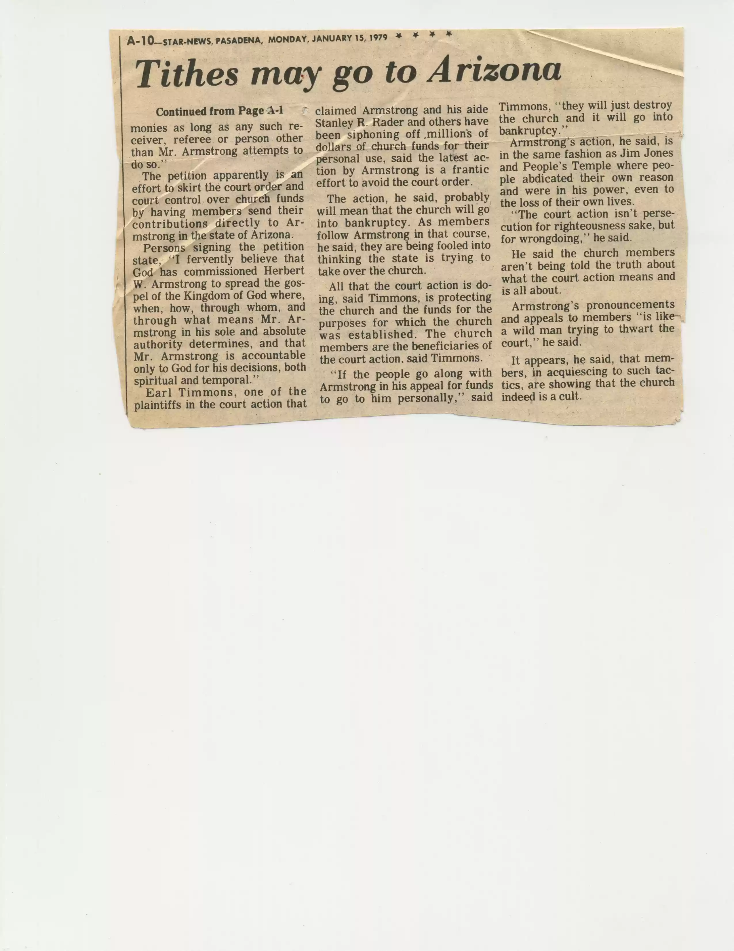 2. Pasadena Star News 1-15-79